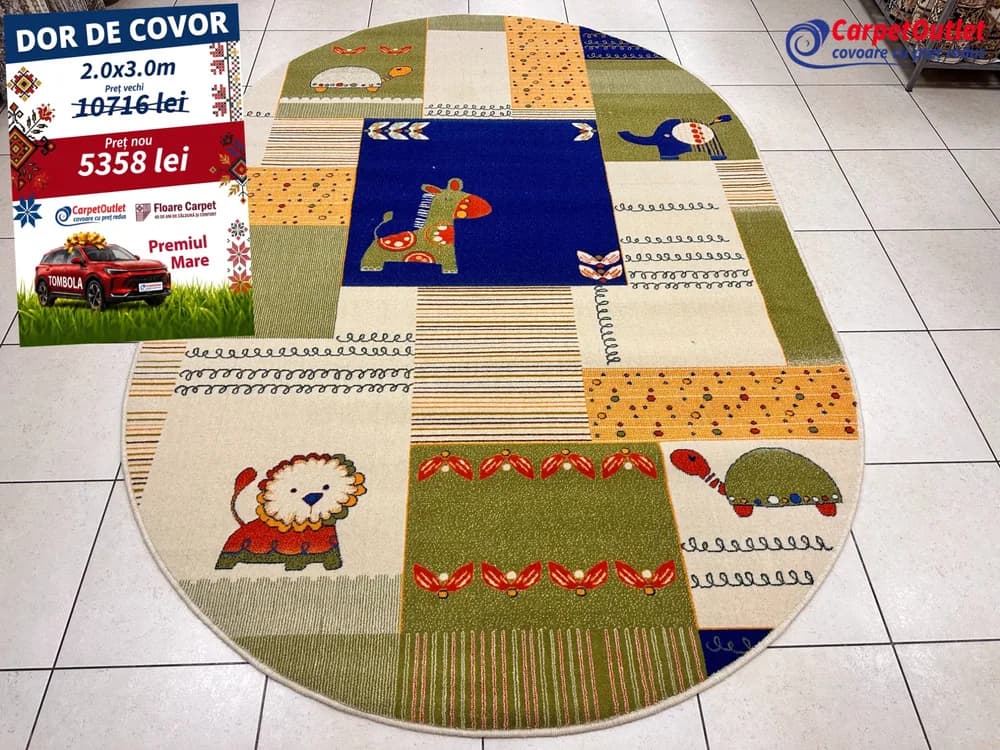 Covor oval Floare carper 200x300 560001 - 1