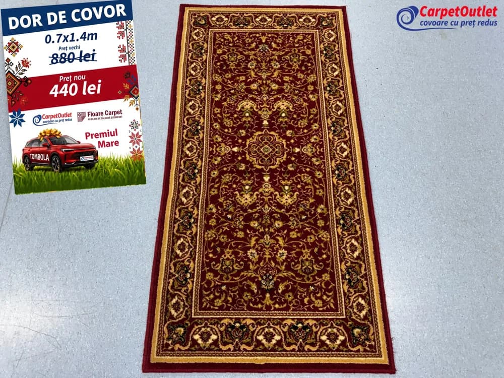 Covor dreptunghiular din lina Floare Carpet 70x140 620001 - 1