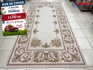 Covor dreptunghiular din lina Covoare Ungheni 200x400 540002