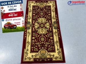 Covor dreptunghiular din lina Floare Carpet 70x140 620003