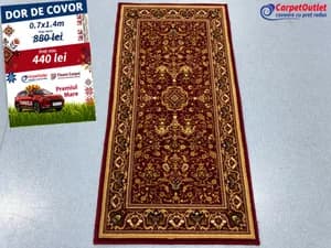 Covor dreptunghiular din lina Floare Carpet 70x140 620001